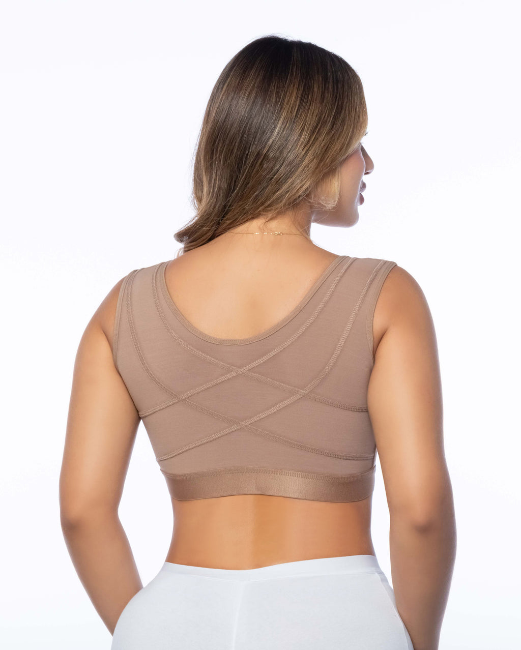 Qbano Nova Women’s Sleeveless Compression Bra – Full Bust Support & Seamless Shaping (Kaliso)