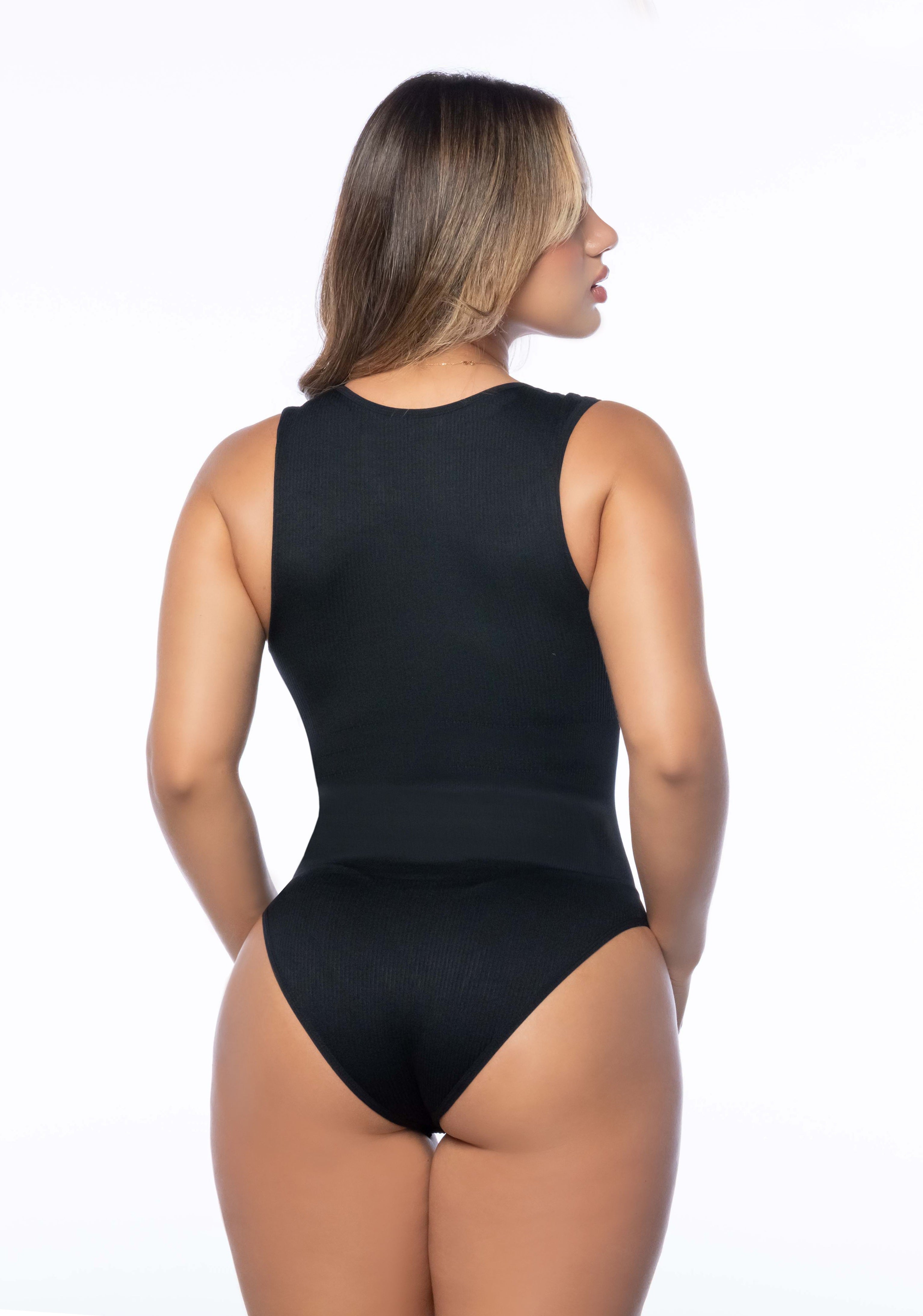 Qbano Nova Women’s Tummy Control Shapewear Bodysuit – Bikini Cut, Seamless Compression