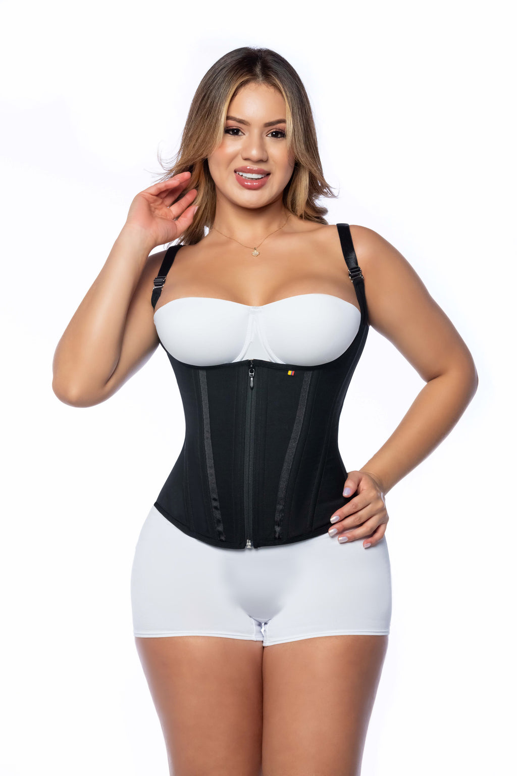 Qbano Nova Women’s 13-Boned Waist Trainer Vest – Open Bust, Full Tummy Control