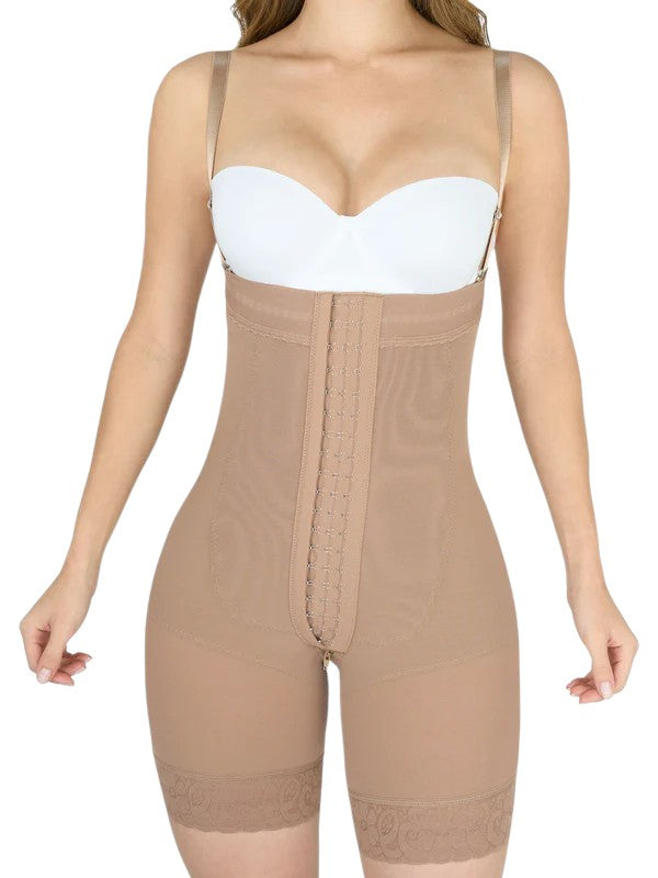 Qbano Nova Reina Strapless Full Body Shaper | Double Compression Tummy Control & Triple Butt Lift