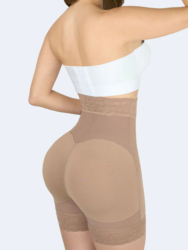 Qbano Nova Women’s High Waist Shaping Shorts – Tummy Control, Invisible Butt Lift(Cleopatra)